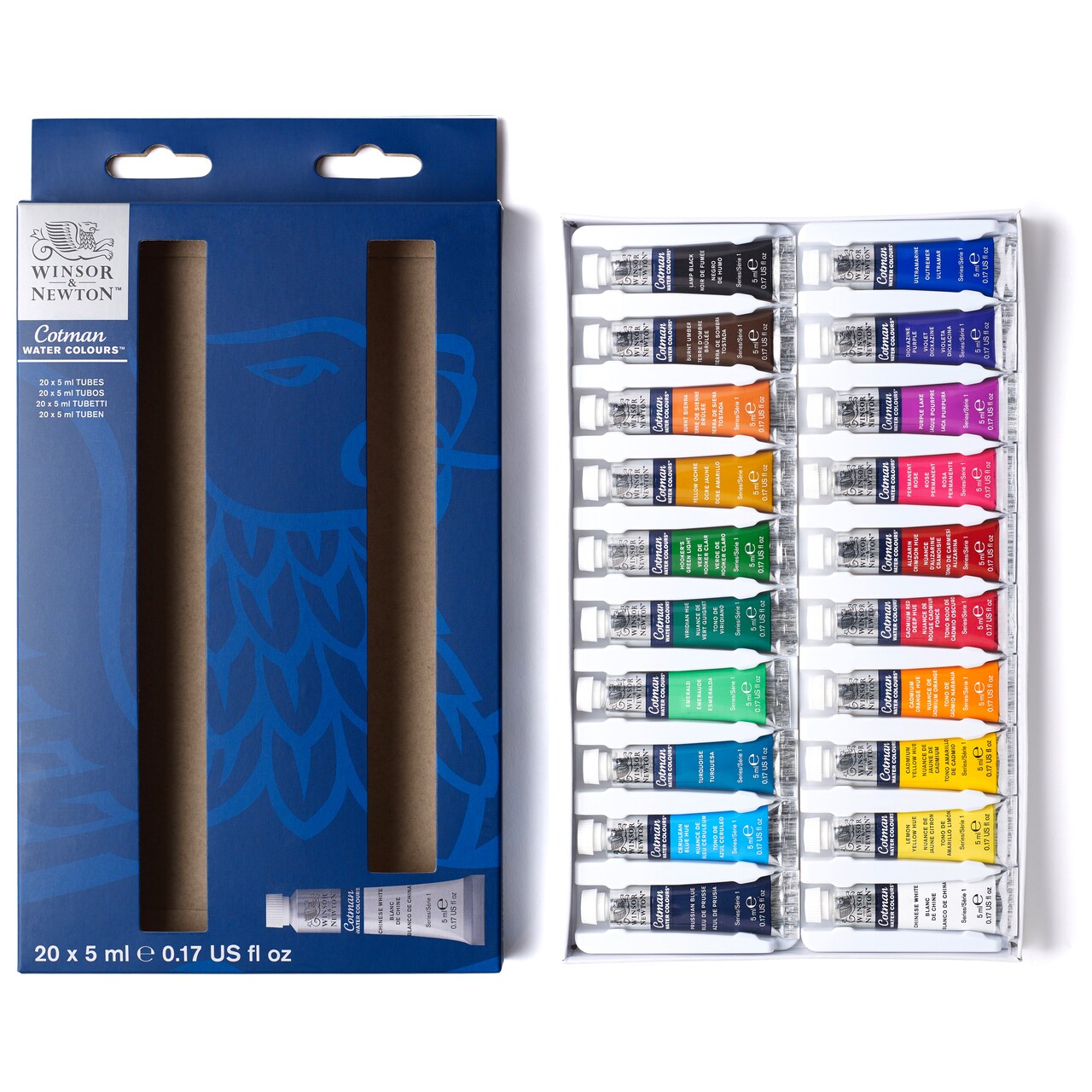Winsor & Newton Introduction To Fine Art Cotman Watercolour, 5Ml, Set Of 20